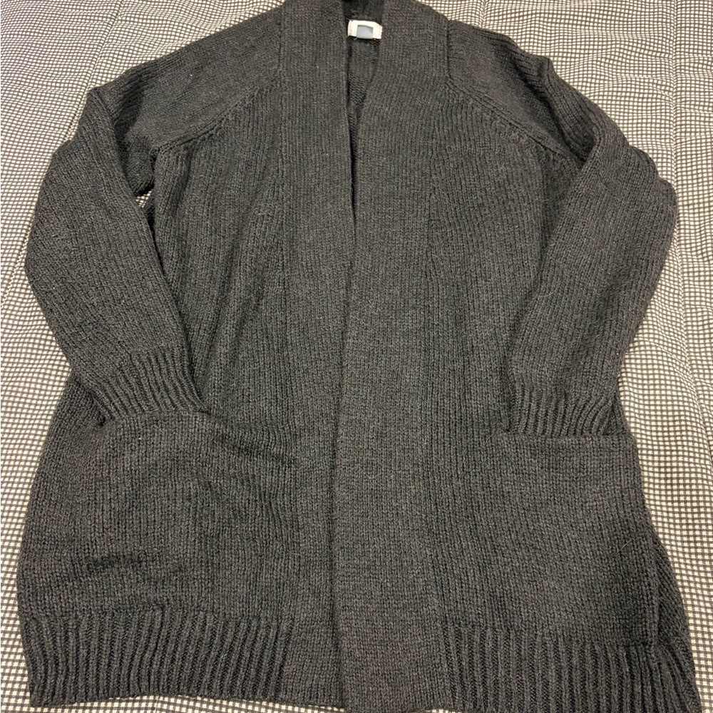 Old Navy Dark Gray Open Front Knit Cardigan